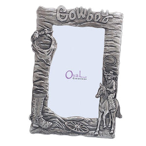 Cowboy Picture Frame, 4" x 6"