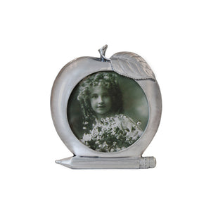 Round Apple Picture Frame, 3" x 3"