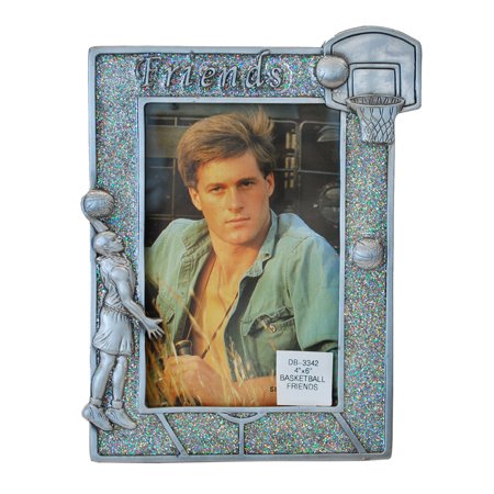 Basketball Friends Picture Frame, Silver Glitter, 4