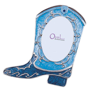 Boot Picture Frame, Blue, 2" x 3"