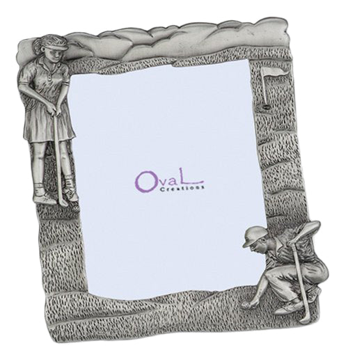 Golf Boy & Girl, Vertical Picture Frame, 3.5