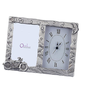 Motor with Clock Picture Frame, 3.5" x 5"