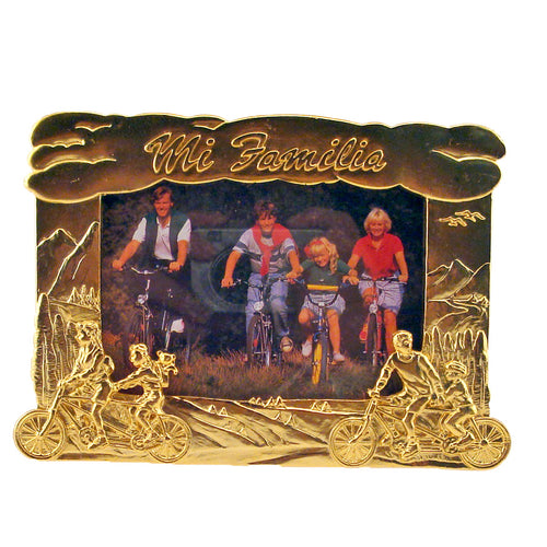 Mi Familia Picture Frame, Gold, 3.5