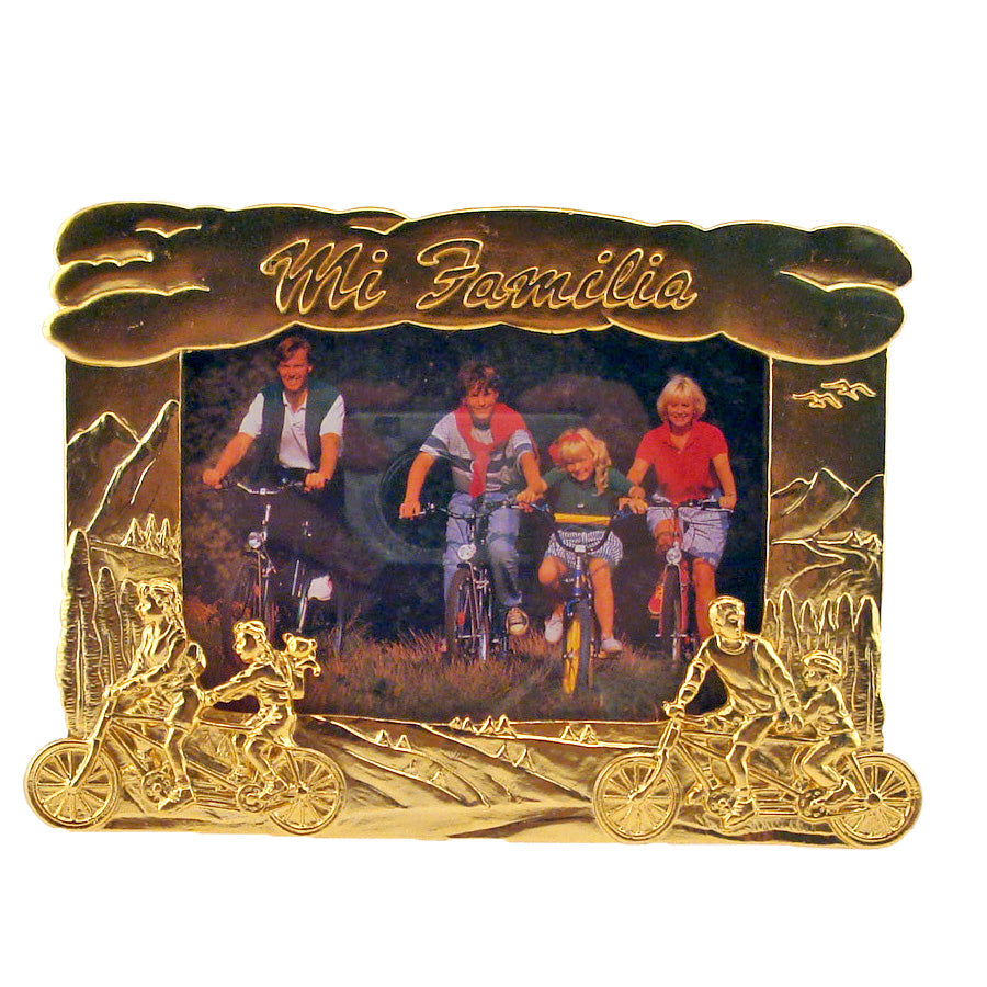 Mi Familia Picture Frame, Gold, 3.5