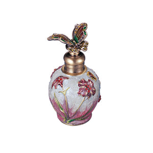 Butterfly with Pink Flowers Perfume Bottle