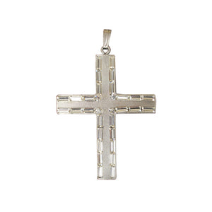 Cross with Jewel Border Necklace Pendant