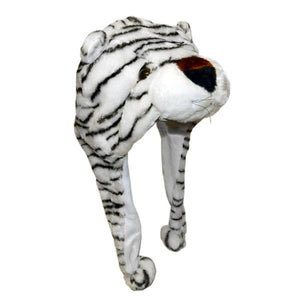 White Tiger Plush Hat