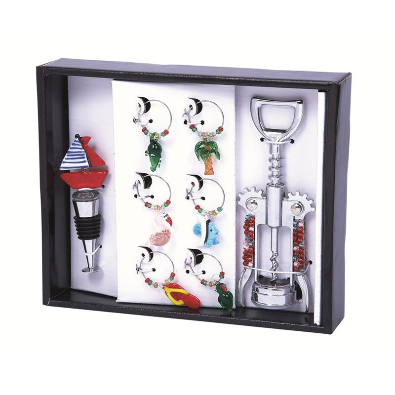Primeware 8-Piece Set Sail Wine Bling Set