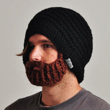 Load image into Gallery viewer, Beardo The Original Beard Hat, Black Hat with Brown Beard