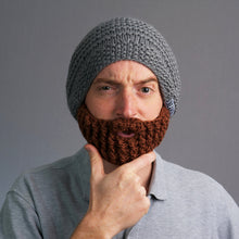 Load image into Gallery viewer, Beardo The Original Beard Hat, Grey Hat with Brown Beard