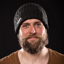 Load image into Gallery viewer, Beardo Viking Beard Hat, Black Hat with Long Black Beard