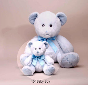 10" Baby Boy Teddy Bear, Blue
