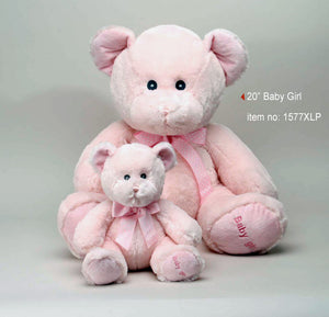 20" Baby Girl Teddy Bear, Pink