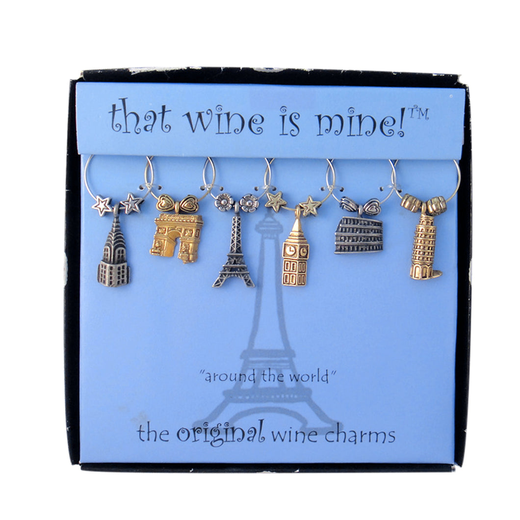 Wine Things 6-Piece Around The World Wine Charms