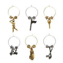 Load image into Gallery viewer, Wine Things 6-Piece Fore Wine Charms