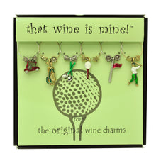 Load image into Gallery viewer, Wine Things 6-Piece Fore Wine Charms, Painted