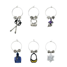 Load image into Gallery viewer, Wine Things 6-Piece Hit The Slopes Wine Charms, Painted