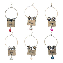 Load image into Gallery viewer, Wine Things 6-Piece Pearls of Wisdom Wine Charms