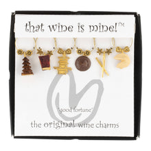 Load image into Gallery viewer, Wine Things 6-Piece Fortune Cookies Wine Charms, Painted