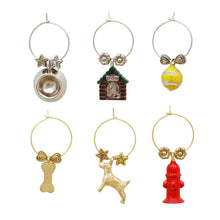 Load image into Gallery viewer, Wine Things 6-Piece A Dog&#39;s Life Wine Charms, Painted