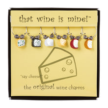 Load image into Gallery viewer, Wine Things 6-Piece Say Cheese! Wine Charms, Painted