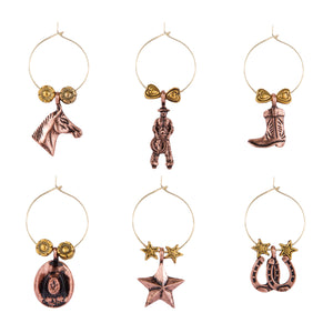 Wine Things 6-Piece Saddle Up Wine Charms
