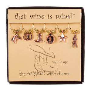 Wine Things 6-Piece Saddle Up Wine Charms