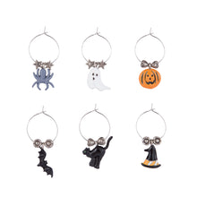 Load image into Gallery viewer, Wine Things 6-Piece Spooky Wine Charms, Painted