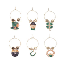 Load image into Gallery viewer, Wine Things 6-Piece Luck of The Irish Wine Charms, Painted