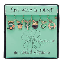 Load image into Gallery viewer, Wine Things 6-Piece Luck of The Irish Wine Charms, Painted