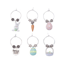Load image into Gallery viewer, Wine Things 6-Piece EGGcellent Easter Wine Charms, Painted