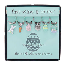 Load image into Gallery viewer, Wine Things 6-Piece EGGcellent Easter Wine Charms, Painted