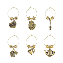 Load image into Gallery viewer, Wine Things 6-Piece Teatime Wine Charms