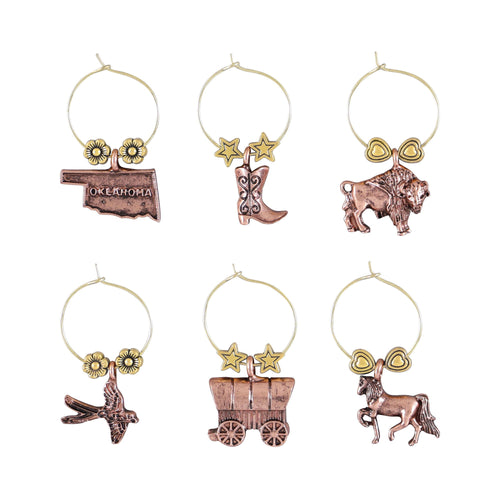 Wine Things 6-Piece Oklahoma Wine Charms