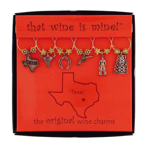Wine Things 6-Piece Texas Wine Charms
